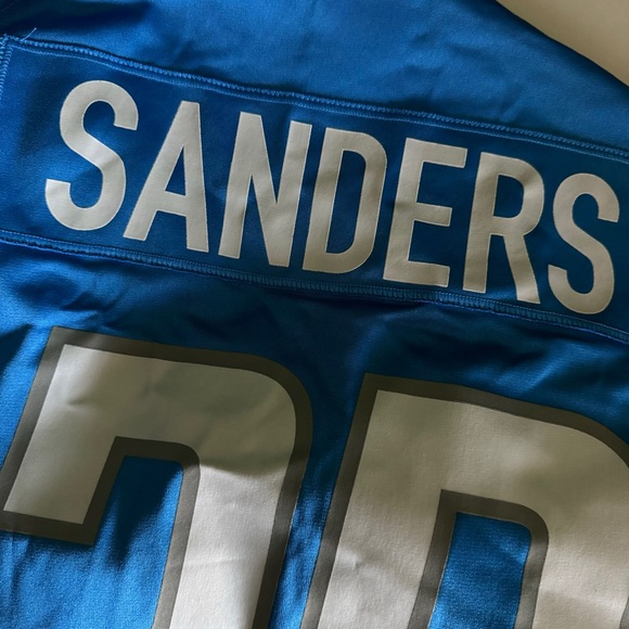 Nike Barry Sanders Blue Detroit Lions Game Retired Player Jersey Size XL - Picture 12 of 13